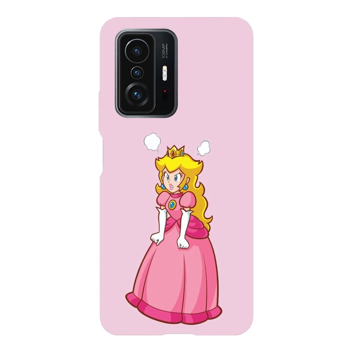 Husa telefon compatibila cu Xiaomi Redmi Note 14 Pro, Viceversa, model Angry Princess Peach Super Mario, Silicon, TPU
