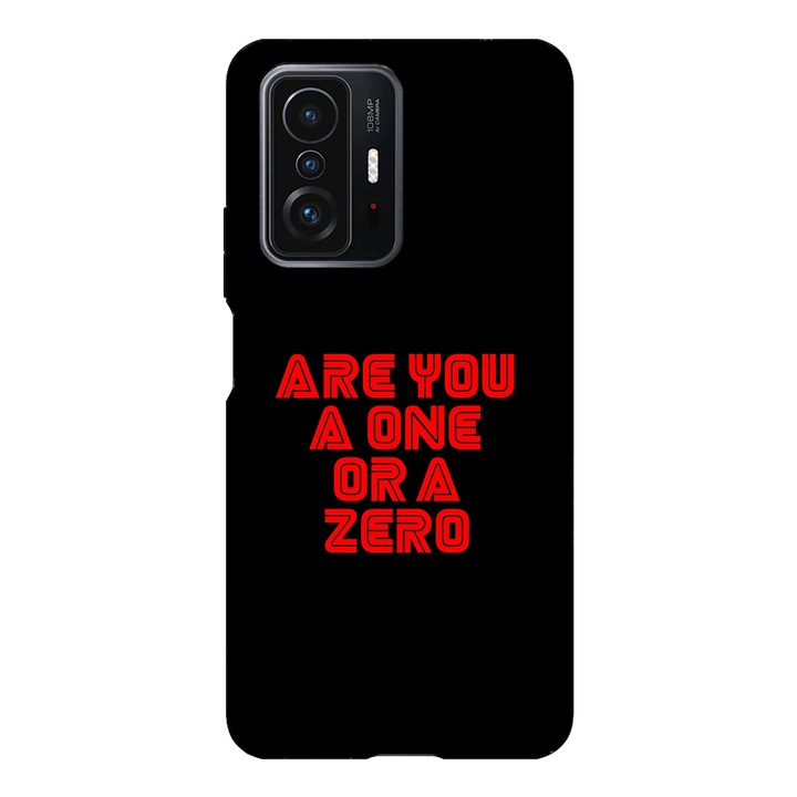 Калъф за телефон, съвместим с Xiaomi 14, Viceversa, модел Are you a one or a zero Mr Robot, Silicon, TPU