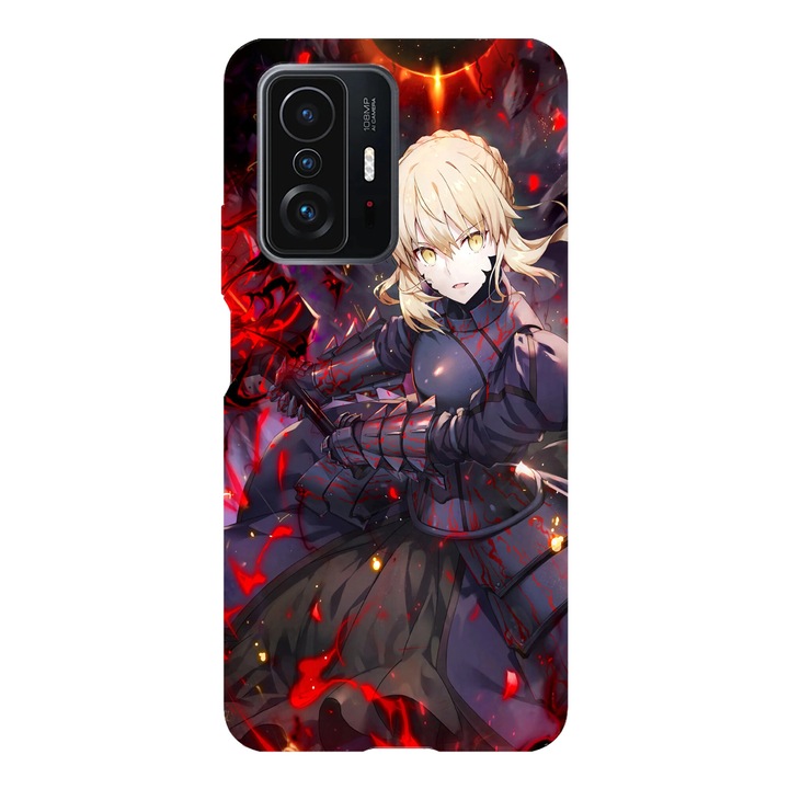 Калъф за телефон, съвместим с модел Xiaomi Redmi Note 14, Viceversa, Alter Saber Fate Grand Order, силикон, TPU