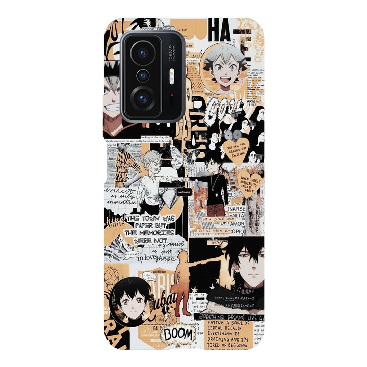 Husa telefon compatibila cu Xiaomi Redmi Note 14 Pro, Viceversa, model Asta x Yuno Manga Black Clover, Silicon, TPU