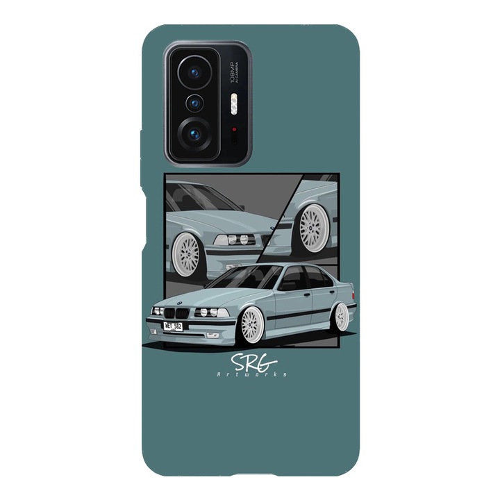 Husa telefon compatibila cu Xiaomi Redmi Note 14 Pro, Viceversa, model BMW E36 SRG Artwork, Silicon, TPU