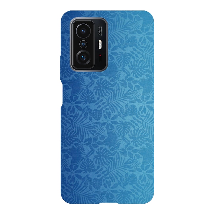 Husa telefon compatibila cu Xiaomi Redmi Note 14 Pro Plus, Viceversa, model Blue Leaves pattern, Silicon, TPU