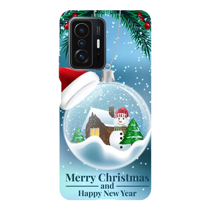 Husa telefon compatibila cu Xiaomi Redmi Note 14 Pro Plus, Viceversa, model Christmas Globe, Silicon, TPU