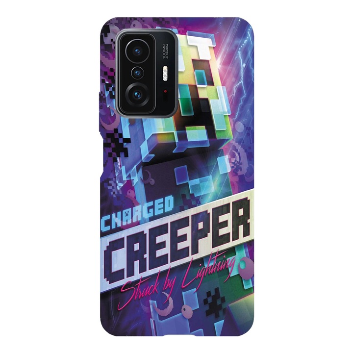Husa telefon compatibila cu Xiaomi Redmi Note 14 Pro, Viceversa, model Charged Creeper Minecraft, Silicon, TPU