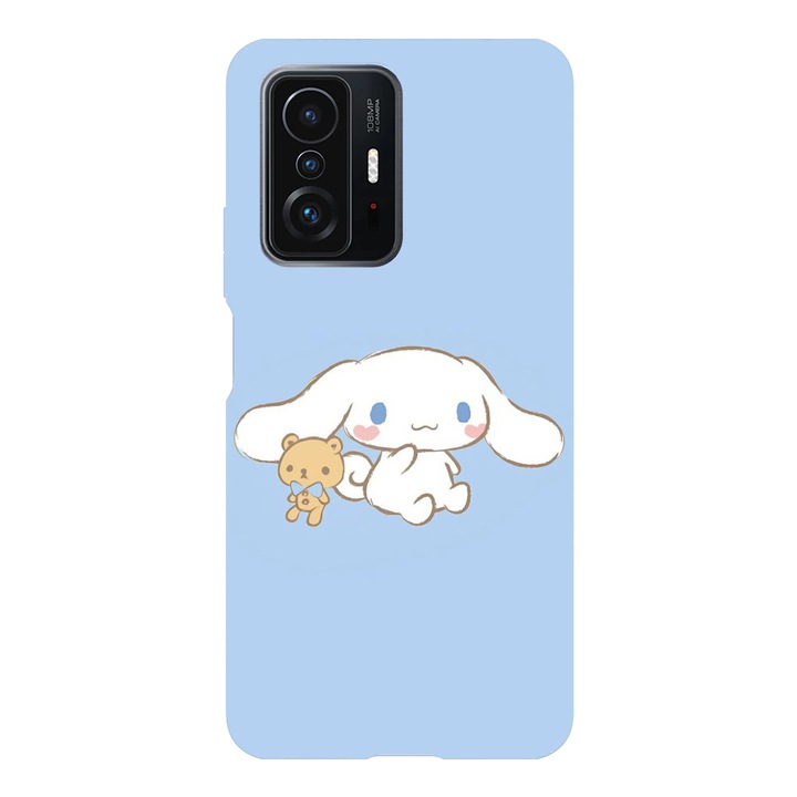 Калъф за телефон, съвместим с Xiaomi Redmi Note 14, Viceversa, Cinnamoroll и шарка Hello Kitty на мече, Силикон, TPU