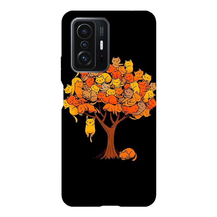 Husa telefon compatibila cu Xiaomi Redmi Note 14 Pro Plus, Viceversa, model Cat Tree, Silicon, TPU