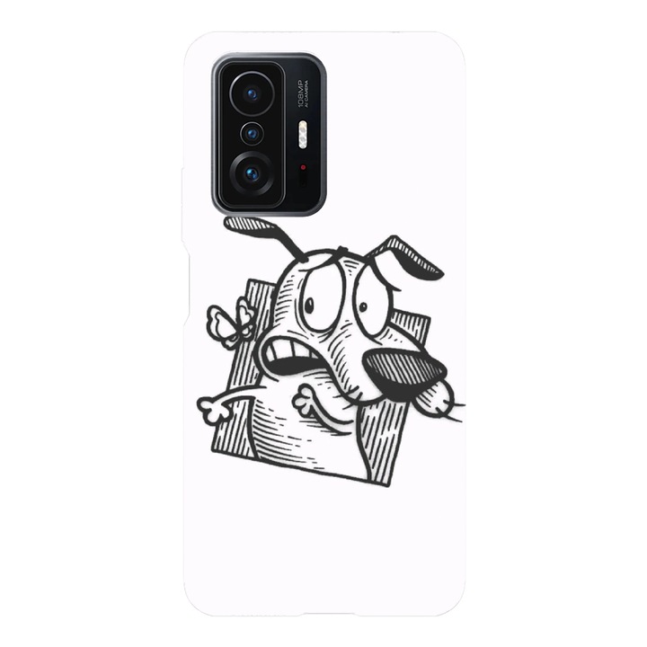 Husa telefon compatibila cu Xiaomi Redmi Note 14 Pro Plus, Viceversa, model Courage the Cowardly Dog Butterfly attack, Silicon, TPU