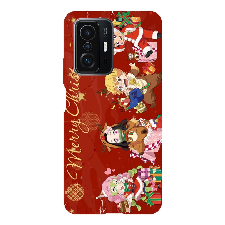 Husa telefon compatibila cu Xiaomi Redmi Note 14 Pro, Viceversa, model Demon Slayer Merry Christmas, Silicon, TPU