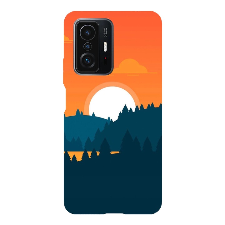 Husa telefon compatibila cu Xiaomi Redmi Note 14 Pro Plus, Viceversa, model Digital sunset, Silicon, TPU