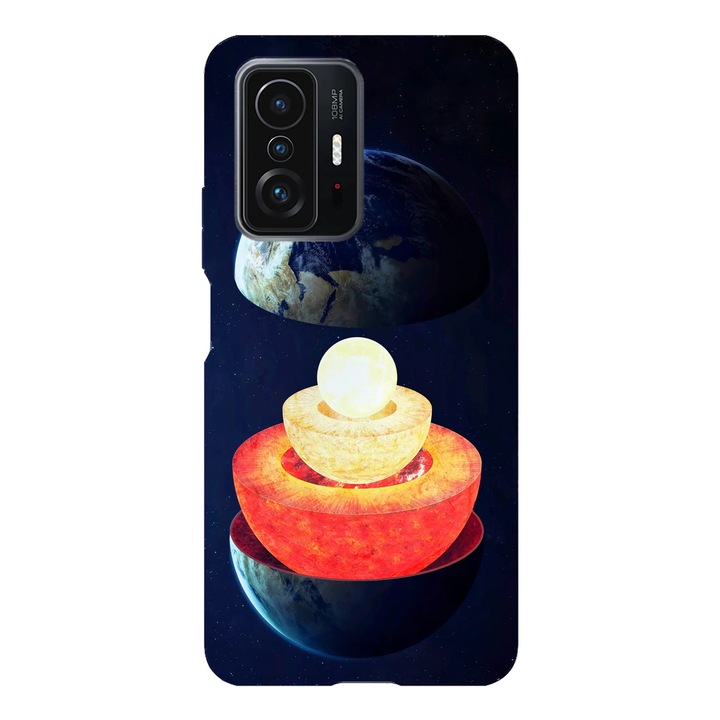 Калъф за телефон, съвместим с Xiaomi Redmi Note 14 Pro Plus, обратно, модел Earth core, силикон, TPU