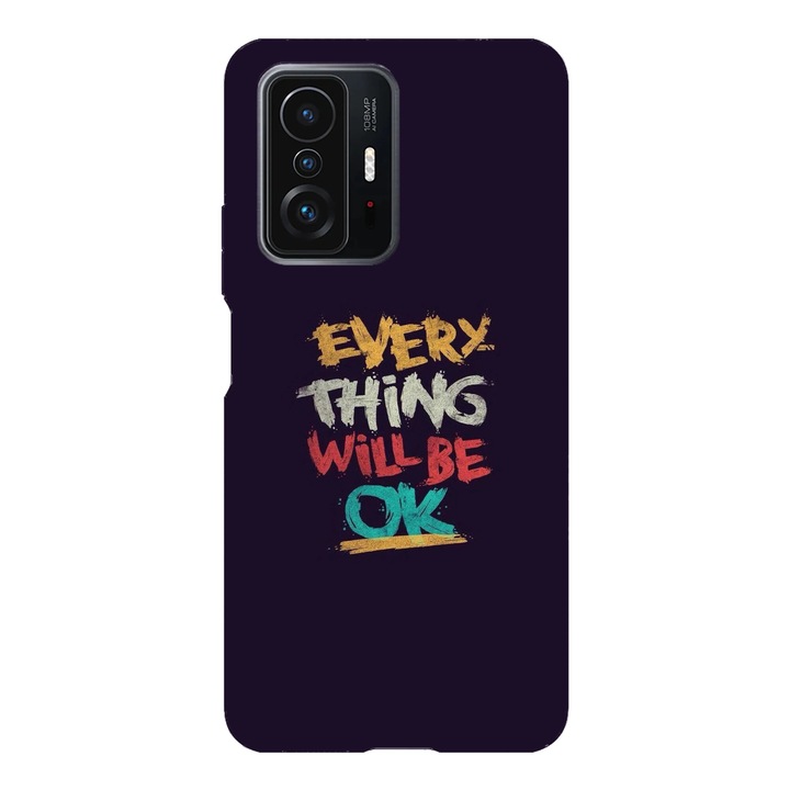 Калъф за телефон, съвместим с Xiaomi Redmi Note 14 Pro Plus, Обратно, модел Всичко ще бъде наред, Силикон, TPU