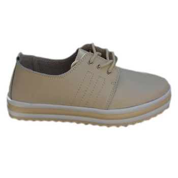 Pantofi comozi, cu siret, D&J Exclusive, Bej Pantofi comozi, cu siret, D&J Exclusive, Bej