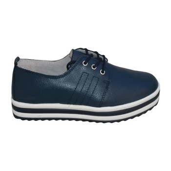 Pantofi comozi, cu siret, D&J Exclusive, Albastru marin Pantofi comozi, cu siret, D&J Exclusive, Albastru marin