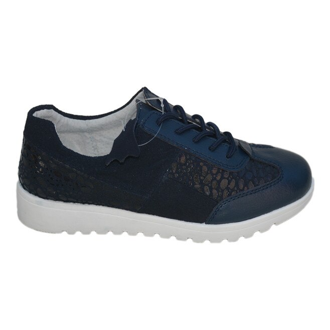 Pantofi cu design modern, cu insertii de piele intoarsa, D&J Exclusive, Albastru marin
