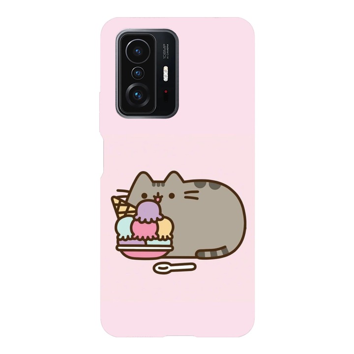 Husa telefon compatibila cu Xiaomi Redmi Note 14 Pro Plus, Viceversa, model Icecream Pusheen, Silicon, TPU