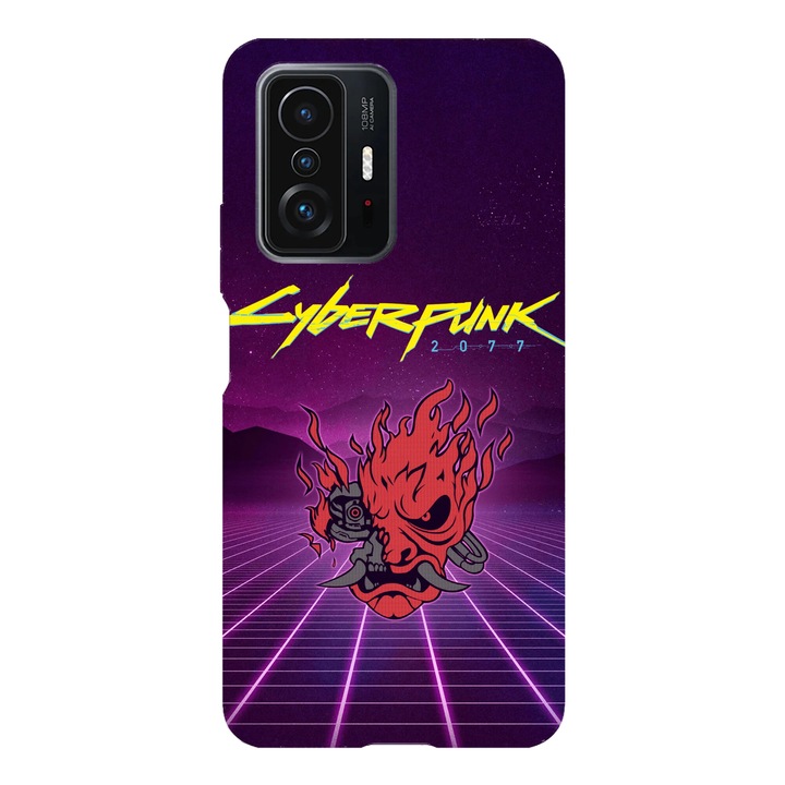 Калъф за телефон, съвместим с Xiaomi Redmi Note 14, Viceversa, модел Cyberpunk Robot Mask, силикон, TPU