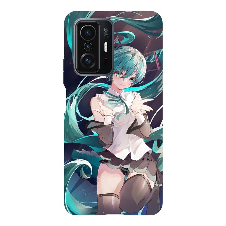 Husa telefon compatibila cu Xiaomi Redmi Note 14 Pro Plus, Viceversa, model Kawaii Hatsune Miku, Silicon, TPU