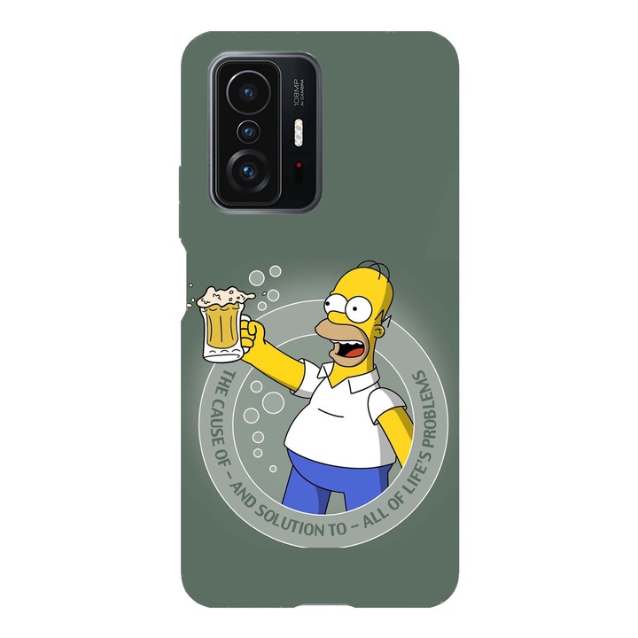 Husa telefon compatibila cu Xiaomi Redmi Note 14 Pro Plus, Viceversa, model Life Problems Solution Homer, Silicon, TPU