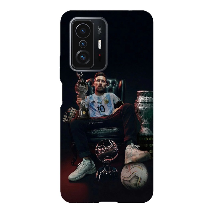 Husa telefon compatibila cu Xiaomi Redmi Note 14 Pro, Viceversa, model Lionel Messi Champion Cups, Silicon, TPU