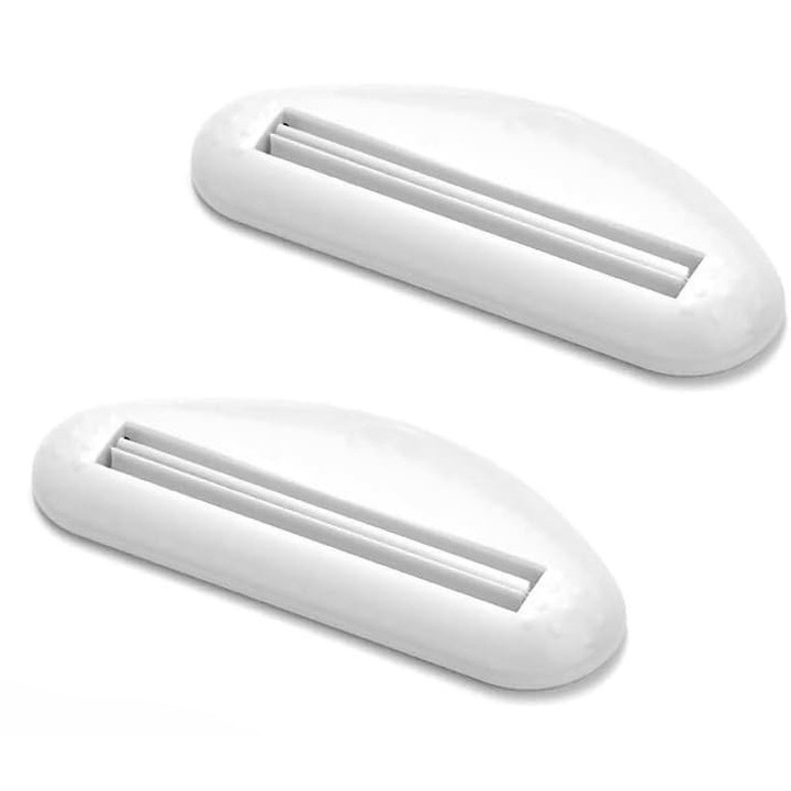 Fogkrém tubus kinyomó készlet, Zola®, 2 db, gazdaságos, 9x3,6 cm, fehér