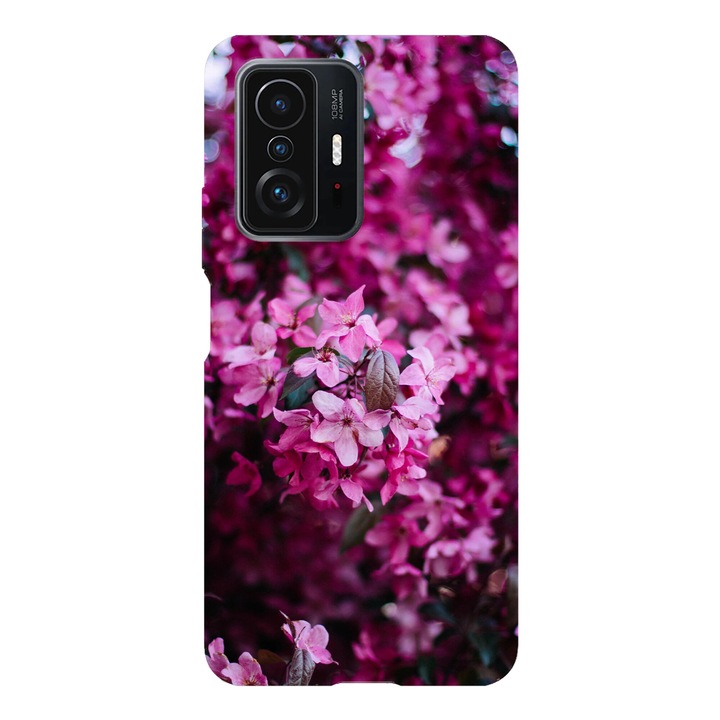 Husa telefon compatibila cu Xiaomi Redmi Note 14 Pro Plus, Viceversa, model Magenta flower, Silicon, TPU