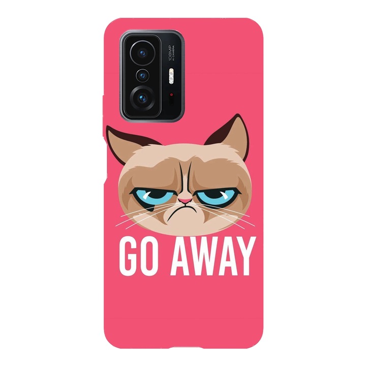 Husa telefon compatibila cu Xiaomi Redmi Note 14 Pro Plus, Viceversa, model Go away Grumpy Cat, Silicon, TPU
