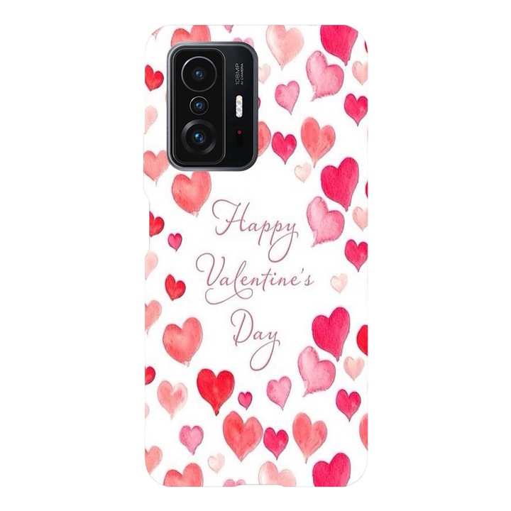 Калъф за телефон, съвместим с Xiaomi Redmi Note 14 Pro Plus, Обратно, модел Честит Свети Валентин, Силикон, TPU