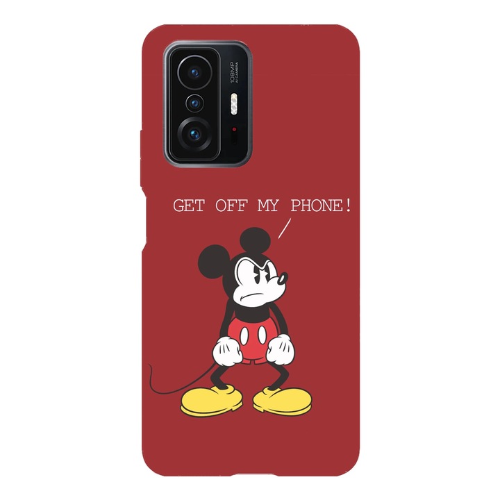 Husa telefon compatibila cu Xiaomi Redmi Note 14 Pro, Viceversa, model Mickey get off my phone, Silicon, TPU