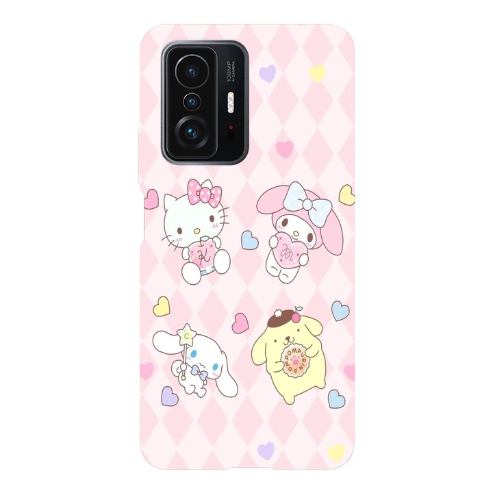 Husa telefon compatibila cu Xiaomi Redmi Note 14 Pro Plus, Viceversa, model Hello Kitty characters, Silicon, TPU