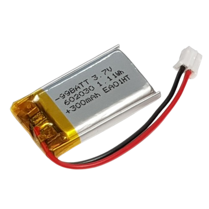 Литиево-полимерна батерия 602030 300 mAh 3.7V 30X20X6MM, PH 2.0 Plug
