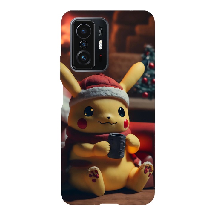 Husa telefon compatibila cu Xiaomi Redmi Note 14 Pro Plus, Viceversa, model Pikachu Christmas, Silicon, TPU