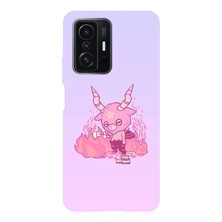 Husa telefon compatibila cu Xiaomi Redmi Note 14 Pro Plus, Viceversa, model Kawaii pink devil, Silicon, TPU