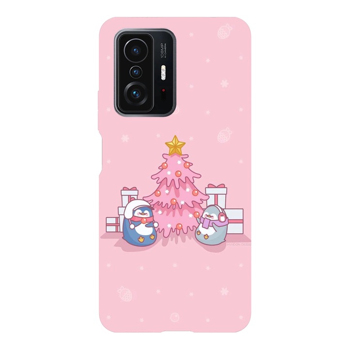 Husa telefon compatibila cu Xiaomi Redmi Note 14 Pro Plus, Viceversa, model Kawaii penguins Christmas, Silicon, TPU