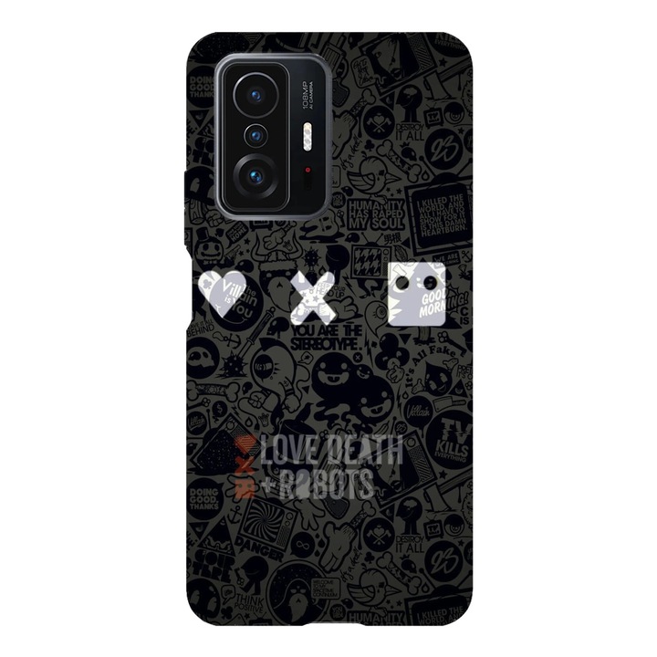 Husa telefon compatibila cu Xiaomi Redmi Note 14 Pro Plus, Viceversa, model Love Death Robots, Silicon, TPU