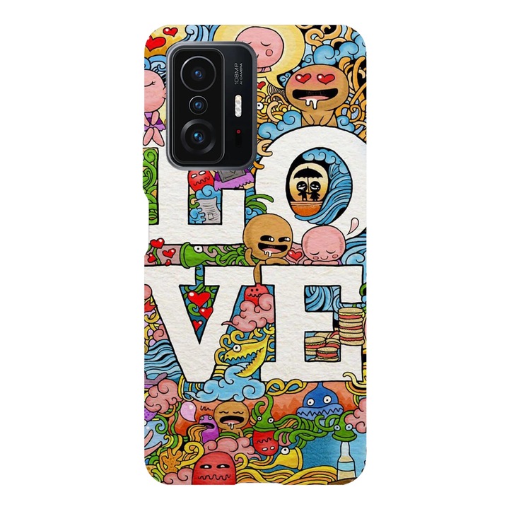 Husa telefon compatibila cu Xiaomi Redmi Note 14 Pro Plus, Viceversa, model Love is art, Silicon, TPU