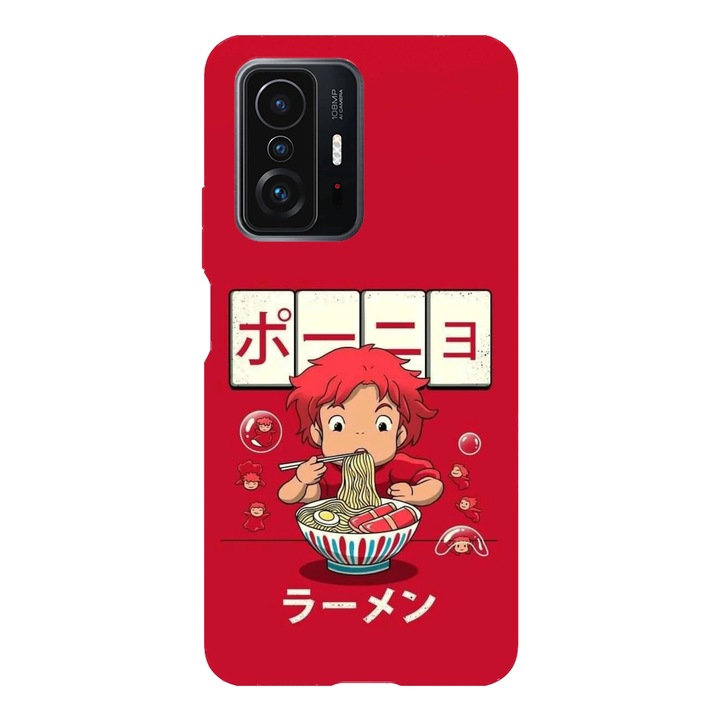 Husa telefon compatibila cu Xiaomi Redmi Note 14 Pro Plus, Viceversa, model Ponyo noodles Anime, Silicon, TPU
