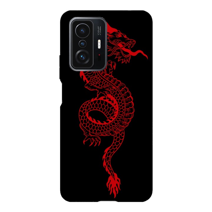 Husa telefon compatibila cu Xiaomi Redmi Note 14 Pro, Viceversa, model Red Dragon, Silicon, TPU