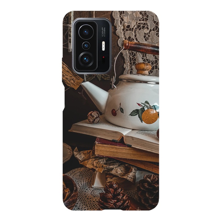 Husa telefon compatibila cu Xiaomi Redmi Note 14 Pro, Viceversa, model Retro tea cup, Silicon, TPU