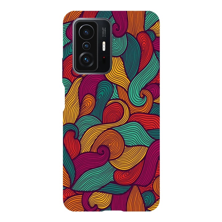 Husa telefon compatibila cu Xiaomi Redmi Note 14 Pro Plus, Viceversa, model Psychedelic vectors, Silicon, TPU