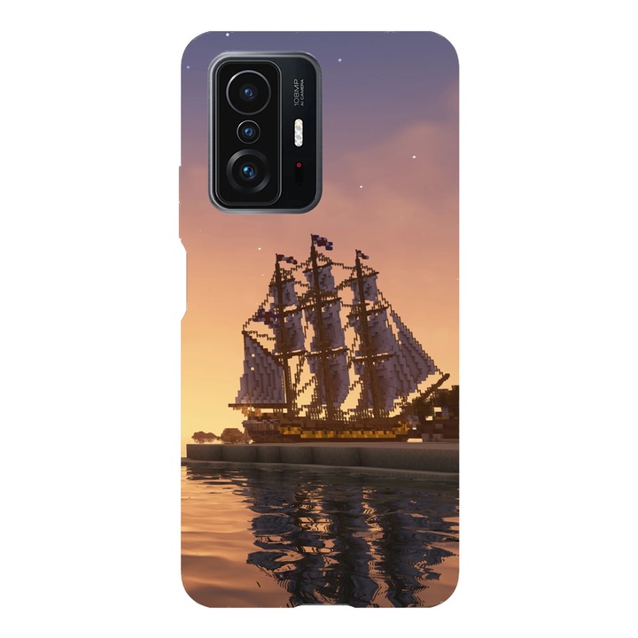 Husa telefon compatibila cu Xiaomi Redmi Note 14 Pro Plus, Viceversa, model Pirate ship Minecraft, Silicon, TPU