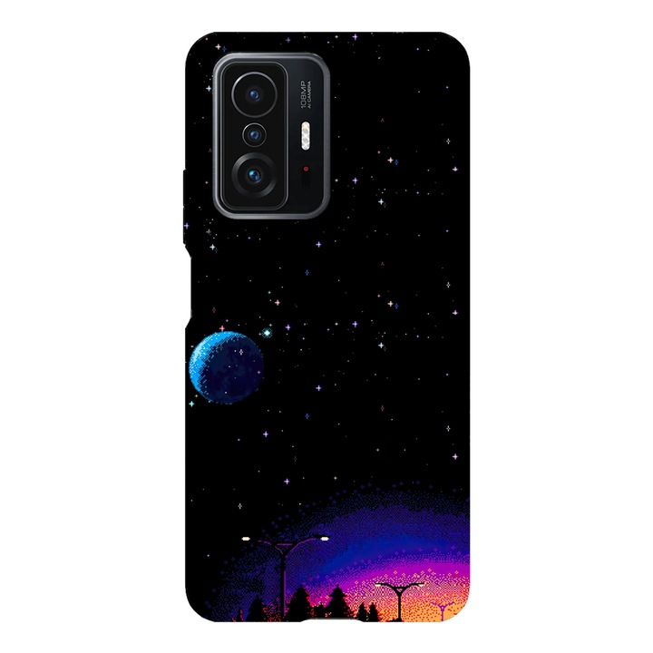 Husa telefon compatibila cu Xiaomi Redmi Note 14 Pro Plus, Viceversa, model Pixelated space view, Silicon, TPU