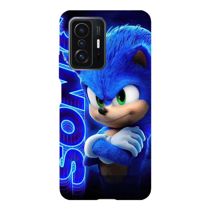 Husa telefon compatibila cu Xiaomi Redmi Note 14 Pro, Viceversa, model Neon Sonic The Hedgehog, Silicon, TPU