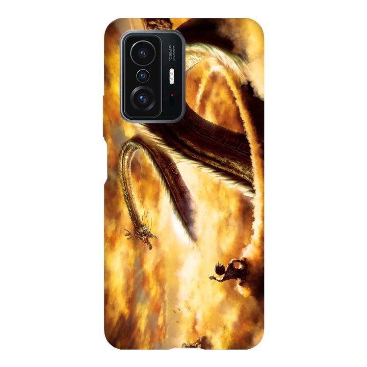 Husa telefon compatibila cu Xiaomi Redmi Note 14 Pro, Viceversa, model Shenron and Goku Dragon Ball, Silicon, TPU