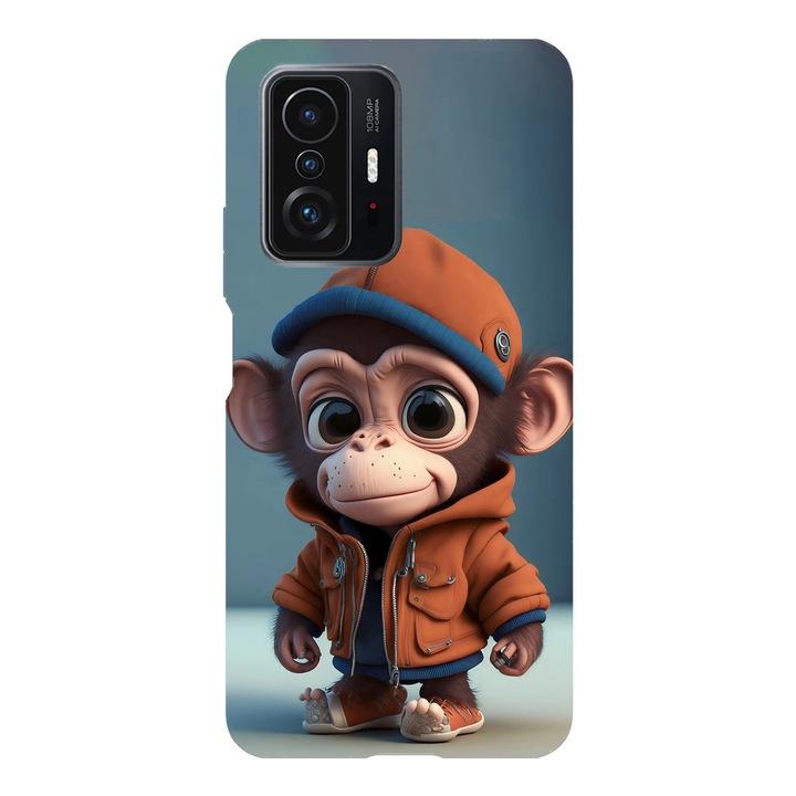 Husa telefon compatibila cu Xiaomi Redmi Note 14 Pro Plus, Viceversa, model Smol big eyed monkey, Silicon, TPU