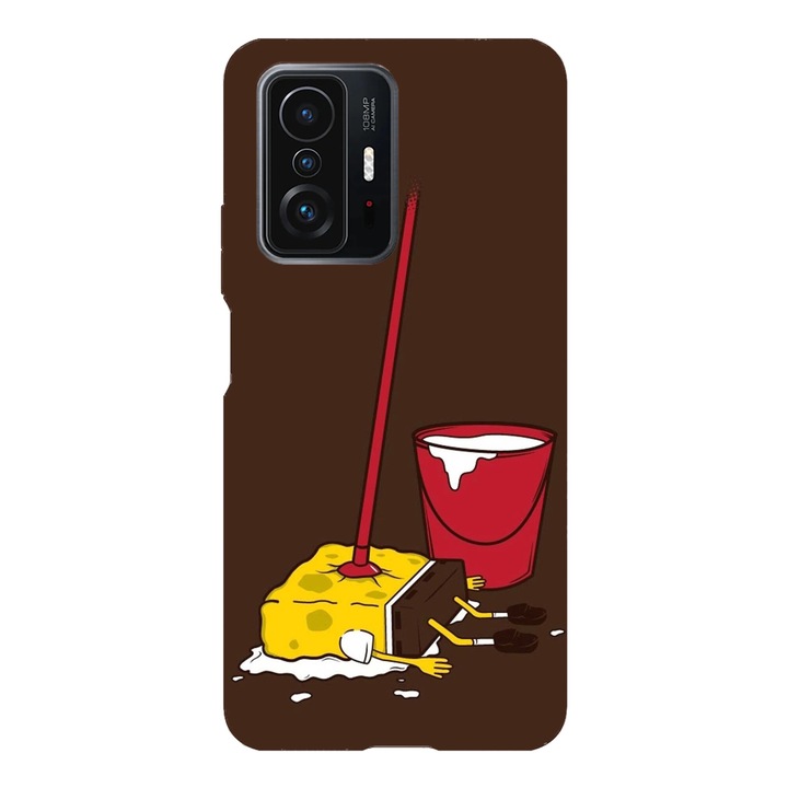 Husa telefon compatibila cu Xiaomi Redmi Note 14 Pro Plus, Viceversa, model Sponge Bob Cleaning, Silicon, TPU