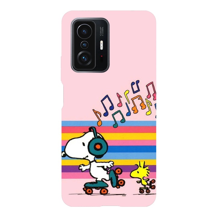 Husa telefon compatibila cu Xiaomi Redmi Note 14 Pro Plus, Viceversa, model Snoopy Roller Skating, Silicon, TPU