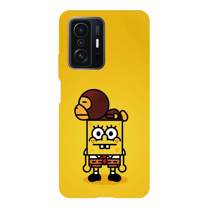 Husa telefon compatibila cu Xiaomi Redmi Note 14 Pro Plus, Viceversa, model SpongeBob has a hat, Silicon, TPU