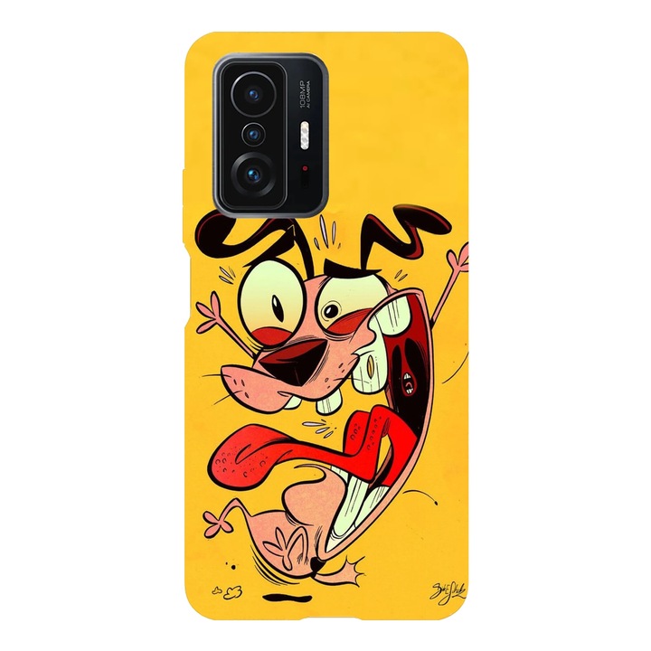 Husa telefon compatibila cu Xiaomi Redmi Note 14 Pro Plus, Viceversa, model Terrified Courage the Cowardly Dog, Silicon, TPU