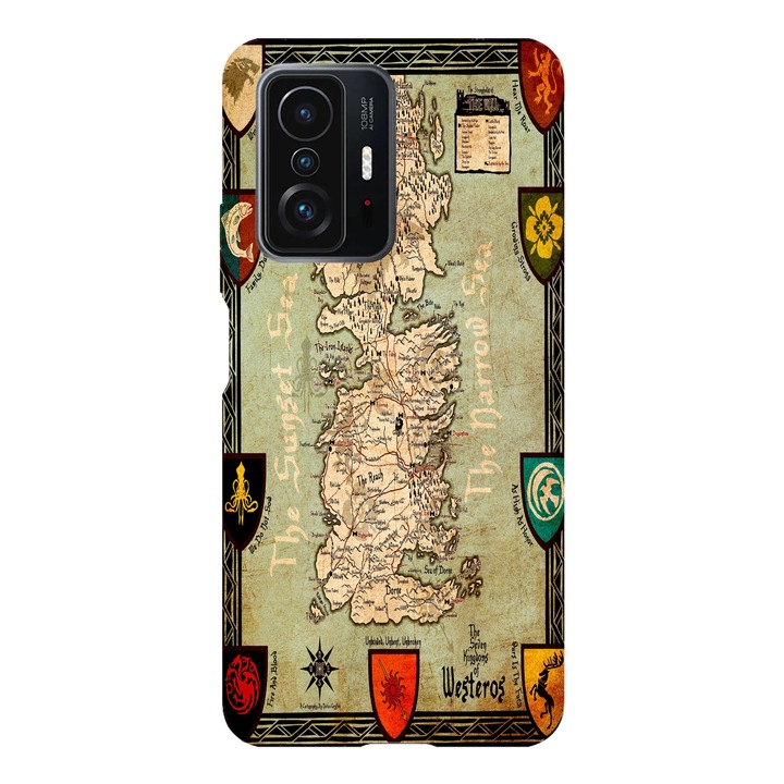Husa telefon compatibila cu Xiaomi Redmi Note 14 Pro Plus, Viceversa, model Westeros Map Game of Thrones, Silicon, TPU