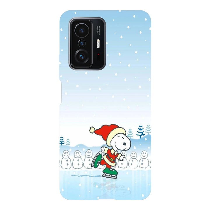 Husa telefon compatibila cu Xiaomi Redmi Note 14 Pro, Viceversa, model Snoppy Ice skating, Silicon, TPU